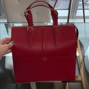 Giorgio Armani Structured Bag in Red - Used Once